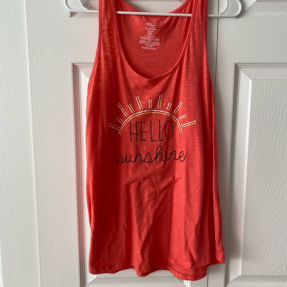 Coral tank top, 2X (18-20)